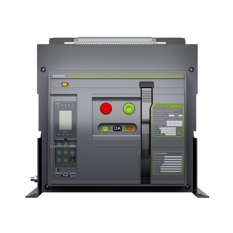 The A40 Series electrical circuit breaker panel features labeled switches, buttons, and a display screen, ensuring efficient power distribution.